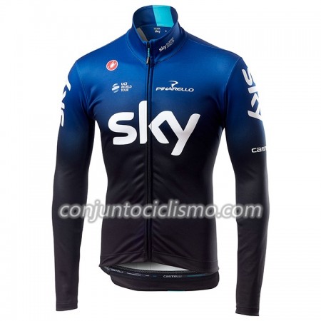 Maillot mangas largas 2019 Team Sky N001